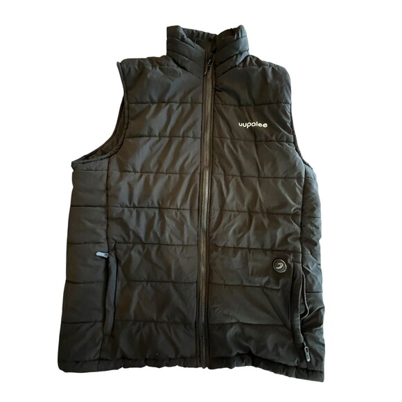 Uupalee Heated Vest Quilted Black Mens SZ Med NO BATTERY-FLAW-Untested Non work - Picture 1 of 10